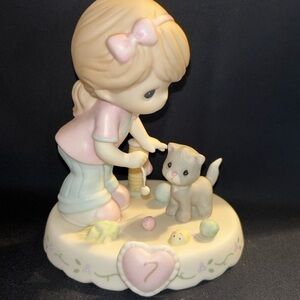Precious Moments Hand-Painted Growing in Grace Age 7 Porcelain Figurine